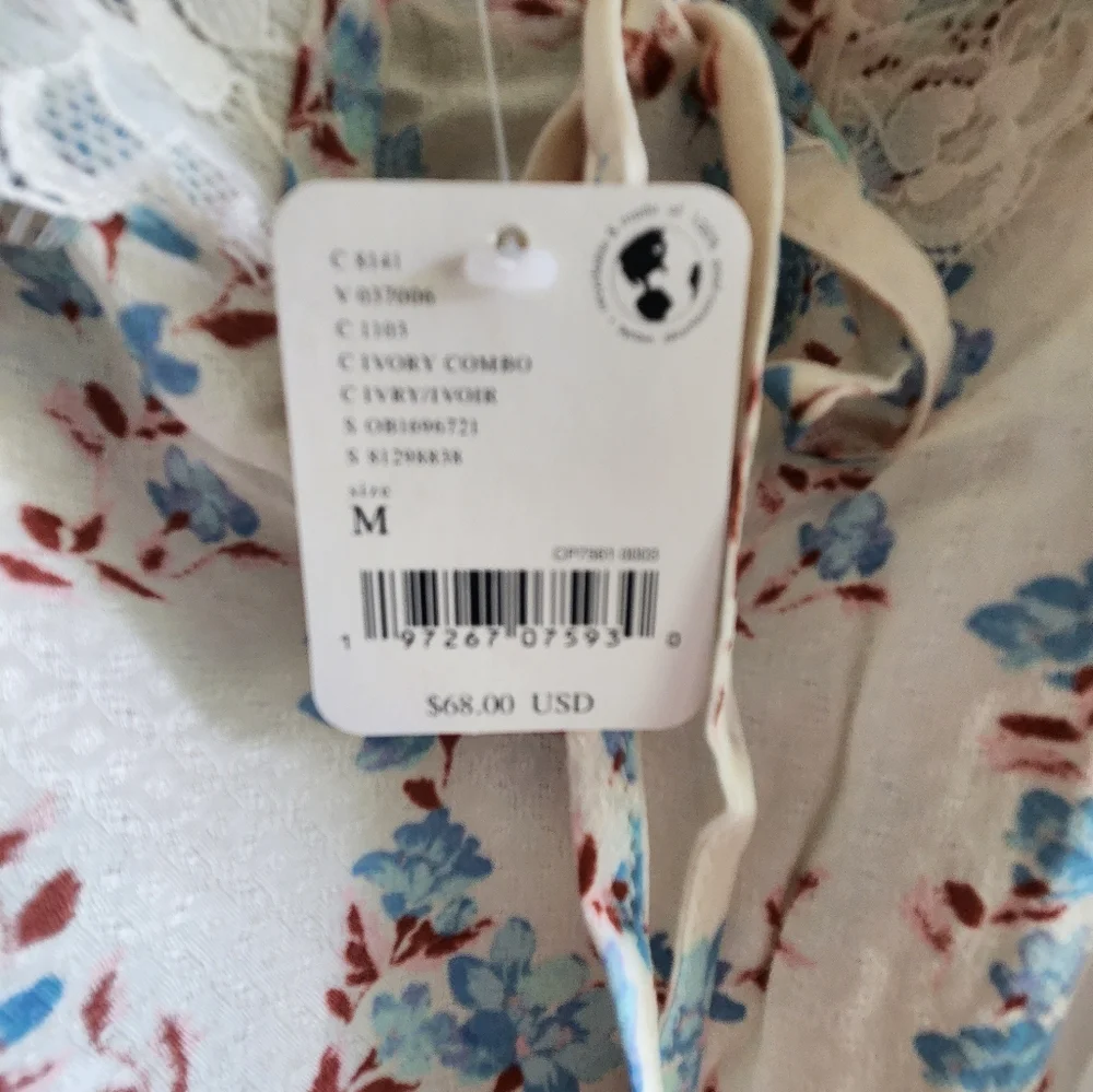 NWT FREE PEOPLE Take It Away Bodysuit size medium floral Womens - Picture 9 of 13